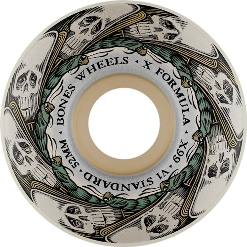 Bones Wheels X-Formula X99 Ruote per skateboard, effetto farfalla, 52 mm, 99A, V1 Standard