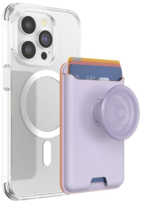 PopSockets Phone Wallet for MagSafe, Phone Card Holder with Grip, Lavender - Lavender