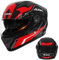 Integralhelm Fullface Helm | Motorradhelm Klapphelm | Motorrad Integral Helm Rapid | Motorrad Helm Full Face Helme | Doppelvisier Motorrad Kopfbedeckung | Rollerhelm Sturzhelm Für Erwachsene
