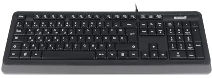 INOVU BW10 BEPO (BEPO, Français) - Clavier PC - +Efficace pour Saisie de Texte de Langues Latines - Usage bureautique/multimédia - Résiste aux éclaboussures - Filaire - Noir