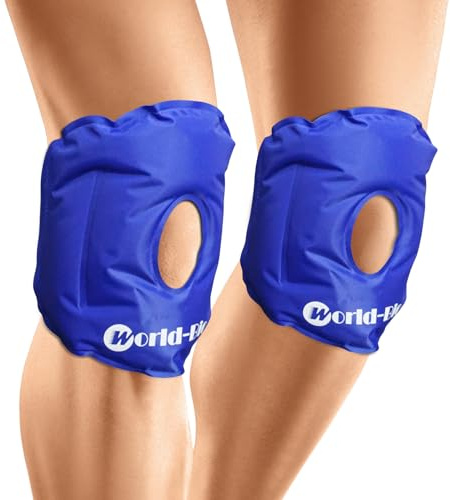 2 Packs Full Coverage Knee Ice Pack Wrap, Ice Pack for Knees Pain Relief, Reusable Hot Cold Gel Pack for Sports Injuries, Cold Compress for Knee Replacement Surgery, Swelling, ACL