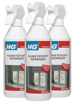 HG Kunststoff Reiniger – 3er Set Pflege- & Reinigungs-Spray für Kunststoff Möbel & Haushalt