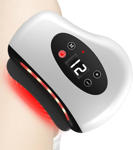 Hqunjikp Masseur de pieds | Vibration électrique réglable chauffé, grattoir de massage des pieds avec lumière rouge | pour jambes, dos, bras, visage, maison, quotidien, voyage, spa, hommes et femmes