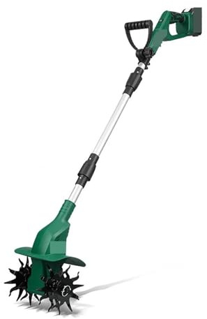 WAFOHSR Utensile da Giardino Elettrico Senza Spazzole for Motozappa Coltivatore Tosaerba Scarificatore A Batteria for 21 V Potenza Elevata(4.5Ah Battery)