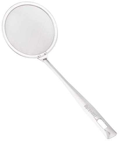 MyLifeUNIT Japanese Hot Pot Skimmer, Stainless Steel Mesh Food Strainer Foam and Grease Fishing Spoon 2.16 X 3.93 X 10.86 inches