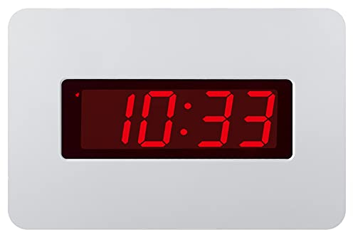 Timegyro Digital LED Wecker Wanduhr,1.4 LED Zeitanzeige Batterie betriebene Uhr Helligkeit einstellbar für Schlafzimmer, Wohnzimmer, neben, Tischplatte