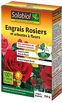 Solabiol Engrais Rosiers Et Arbustes A Fleurs | 750g | Nutrition Longue Durée | Fertilisation Douce Et Régulière SOROSY750