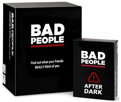 BAD PEOPLE Komplettes Set (Das Party-Spiel, das Sie wahrscheinlich Nicht Spielen sollten, und das brutale Erweiterungspaket von NSFW)