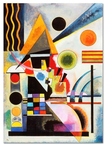 Giallobus - Impression sur toile - Vassily Kandinsky - Oscillation - Verre acrylique - 100L x 140l cm - Tableaux modernes pour la maison