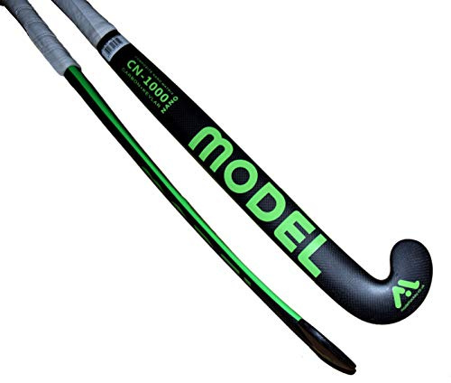 MODEL Composite Indoor Hockey Stick, 90% 3D Carbon Fiber Mid Bow Profile Fully Stiff, Excellent balance point, 3D wovon carbon fiber look, Size 36.5 Inches
