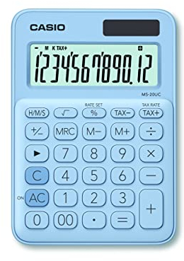 Calculadora Casio MS-20UC Azul (2,3 x 10,5 x 14,95 cm)