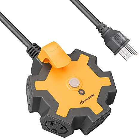 DEWENWILS 25FT Heavy Duty Extension Cord, Industrial Power Strip