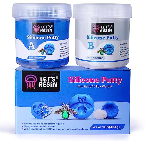 LET'S RESIN Silicone Putty, 1LB/40A Mold Making Kit