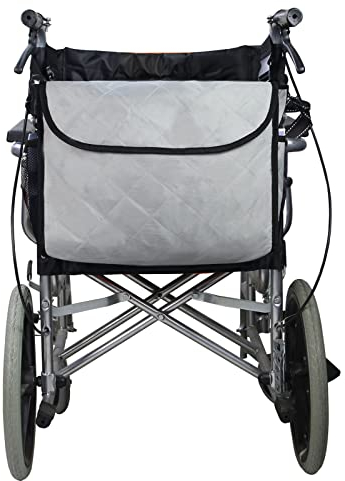 Rollstuhl-Rucksack-Tasche, Rollstuhl-Tasche, 6 Farben – großes Tragetaschen-Zubehör zum Aufhängen auf dem Rücken – leicht, Rollstuhl-Aufbewahrungsorganisatoren für Gehhilfen, Rollatoren, Roller (gra