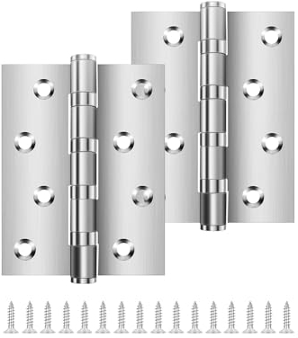 Bolatus - Bisagras de acero inoxidable para puertas macizas (2 unidades, 100 x 76 x 13 mm)