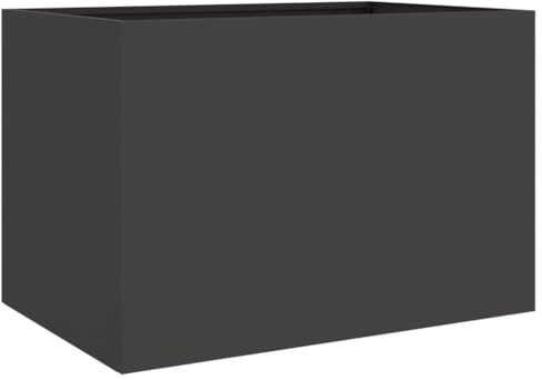vidaXL Odlingslåda svart 62x40x39 cm kallvalsat stål, odlingslådor, hög odlingslåda, upphöjd odlingslåda, blomlådor, höga odlingslådor