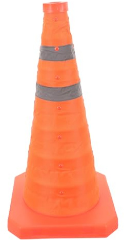 UTHCLO Cono de Seguridad Extensible Multiusos para Tráfico y Estacionamiento sin Luz Plástico Resistente para Carretera y Emergencias