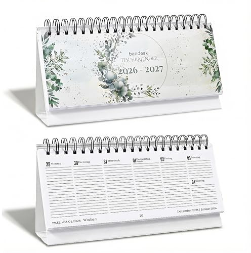 bandeax Bordskalender 2026–2027 eukalypter