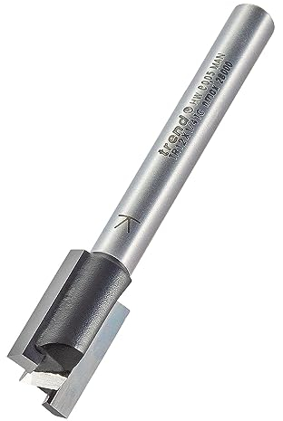 Trend Trade Straight Two Flute Router Cutter Bit, 1/4 Inch Shank, 12mm Cut Diameter, Tungsten Carbide Tipped, TR12X1/4TC