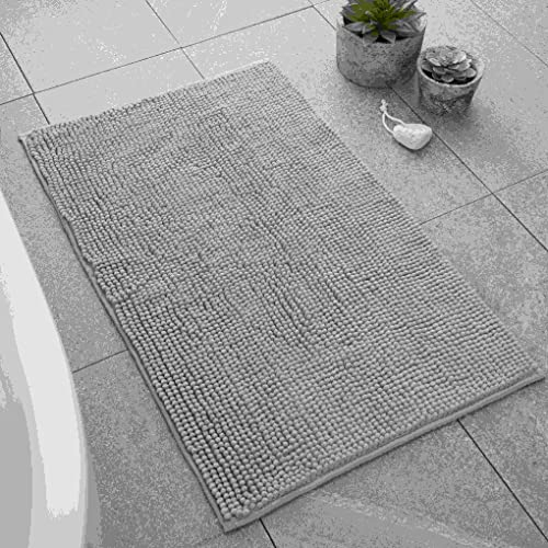 Catherine Lansfield Bobble Bath Mat Silver Grey