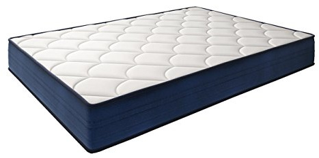elalmacendelcolchon - Colchón viscoelástico Modelo Memory, 120 x 180 x 18cm - Todas Las Medidas, Blanco y Azul