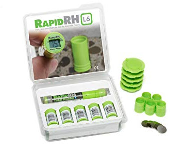 Wagner Meters Rapid RH® L6 Smart Sensors with Total Reader – Easy ASTM F2170 Concrete Moisture & Relative Humidity Testing Kit for Flooring Installation (Fahrenheit Reader)