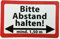 Bitte Abstand halten 2 Schilder magnetisch und selbstklebend Aufkleber 8,6 cm x 5,4 cm wiederverwendbar Warnung Schutz Hinweis Klinik Büro Praxis Geschäft Tür Fenster