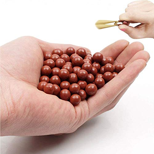 8 mm Schlamm Schleuderbälle, 100/200 / 300 Stück Jagd Schleudermunition Biologisch Abbaubare Harte Tonkugel für die Jagd im Freien Schießen Zielübungen Katapult Schleuderzubehör (100 Stück)