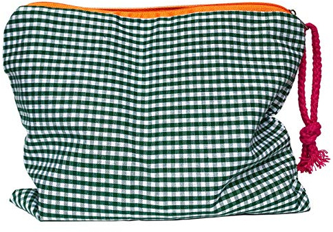FIYUK Makeup Bag Portable Pouch Purse Bag Travel Cosmetic Storage Organizer Lightweight for Women (Green)