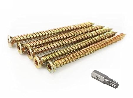 7.5 x 80mm (Pack of 20) Easy Drive Countersunk Direct Concrete Screws. Free Torx bit included