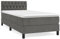 vidaXL Boxspringbett mit Matratze Bett Polsterbett Bettrahmen Bettgestell Lattenrost Einzelbett Hotelbett Schlafzimmerbett Dunkelgrau 100x200cm Samt