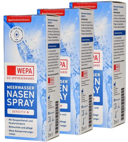WEPA Meerwasser Nasenspray Sensitiv+ I 3x 20ml im Sparset I plus PharmaPerle giveaway