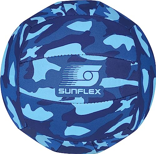 Sunflex® Jerseyprene Zubehör Beach- und Funball Camo Blue Größe 5 | Volleyball weich und leicht für den Strand und das Wasser | Spielball extrem robust und für Jede Altersgruppe