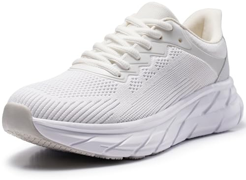 Harvest Land Womens Chunky Trainers Walking Gym Running Shoes Tennis Shoes Lightweight Sneakers White Size UK7