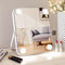 Hollywood Schminkspiegel mit Beleuchtung, 10 x12 Hollywood Spiegel mit mit 4 Dimmbare LED Licht Tischspiegel Kosmetikspiegel Make up Spiegel Touch Control 360° Drehbar USB-C Ausgang Beleuchteter
