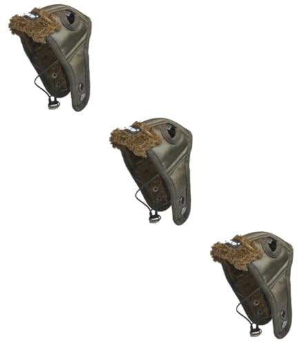 minkissy 3St Hunde-Cosplay-Kostü Kostü Haustier Zeigen Schwarze Zierleiste Pilotenkostü für Welpen Tiara Helm kreatives Haustierkostü Jahrgang Hut Performance-Kostü Hündchen Hundemütze