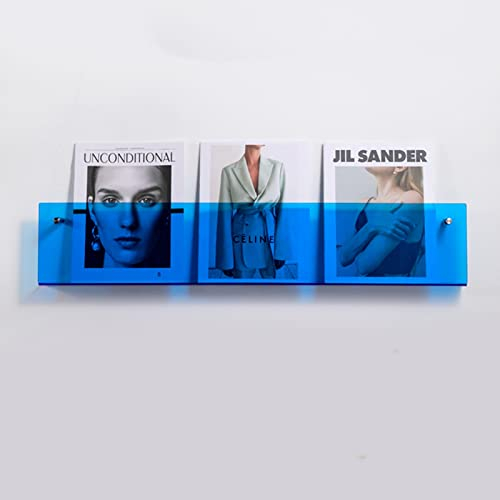 CASEGO Zeitschriftenständer aus Acryl, zur Wandmontage, transparenter Prospektständer, kann frei kombiniert werden, geeignet für Zuhause, Büro usw.