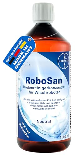 HERRLAN® RoboSan Bodenreiniger 1000 ml – Reinigungskonzentrat für Wischroboter - ohne Duftstoffe - Für alle Saug- & Wischroboter - Made in Germany