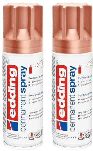EDDING Lot de 2 Sprays Peinture Acrylique Permanent 5200 Cuivre Précieux Mat