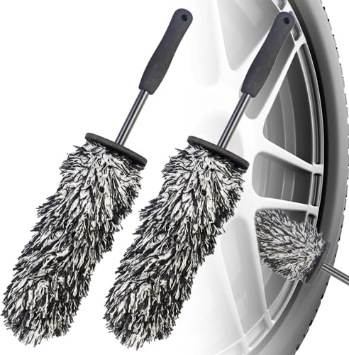 Galerie SV 2 Stück Felgenreiniger Bürste,Mikrofaser Felgenbürste Extra Dünn Felgenbürste Alufelgen für Gründliche Felgenreinigung Auto Felgen Bürste für Stahlfelgen,Auto Felgen und Chromfelgen