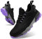 SPIEZ Chaussures de Securite Coussin d'air Basket de Securite Femme Respirant Antidérapant Confortable Chaussures de Travail Femme pour Un Usage Quotidien Noir Violet EU 39