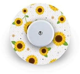 Type One Style CGM Patches - Premium Adhesive Sensor Covers for Libre, Dexcom, Medtronic, Glucose Monitors - Sunflower Patch