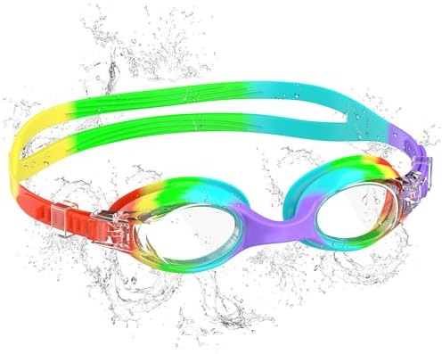 Seaflar Occhiali Nuoto Bambini, Anti-Fog con Visione Chiara, Protezione UV, Guarnizione in Silicone, Piccolo Telaio Occhiali da Nuoto Unisex per Bambini da 6 a 14 anni