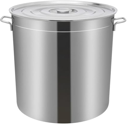 Soppgryta 50 l rostfritt stål stor kastrull med korg och lock, mångsidig fritygryta, ångkokare och gryta för gastronomi, induktion lämplig för matlagning av skaldjur