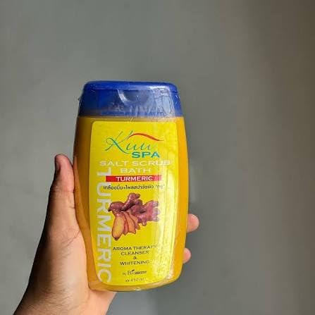 TURMERIC KUU SPA SALT SKIN BODY SCRUB BATH MILK 450 ml