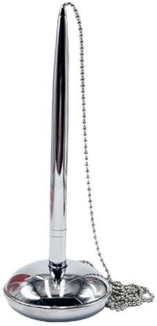 DOITOOL Bolígrafo para Firmar con Cadena y Base de Plástico y Metal, Diseño Ergonómico y Multifuncional para Uso en Mostrador de Hotel y Oficina