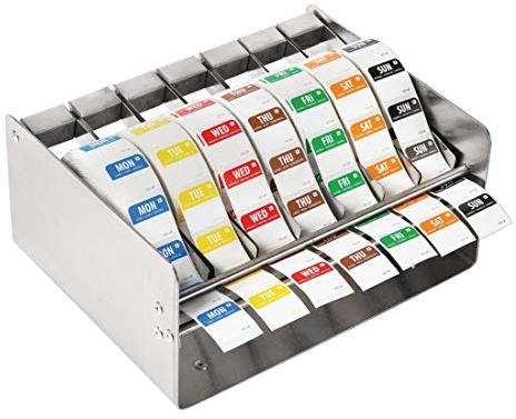 Vogue dei giorni della settimana rimovibile 2,5 cm etichette e dispenser porta pillole Avery 24 x 24 mm