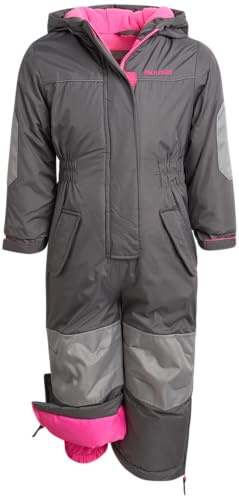 Pink Platinum Girls' Snowmobile Snowsuit, Size 6X, Charcoal