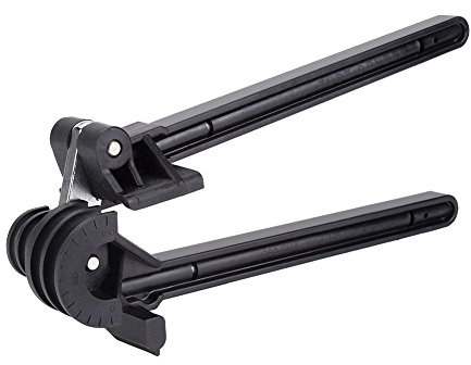 Tube Bender, 4 in 1 180° Pipe Tubing Benders Brake Pipes Bender for 3/16in 1/4in 5/16in 3/8in Tubes Heavy Duty Bending Tool for Copper Aluminum(Black)
