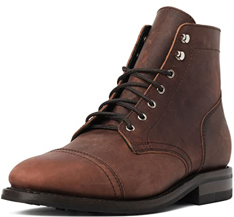 Thursday Boot Company Men's Captain Rugged and Resilient Cap Toe Boot, Arizona Adobe, 12